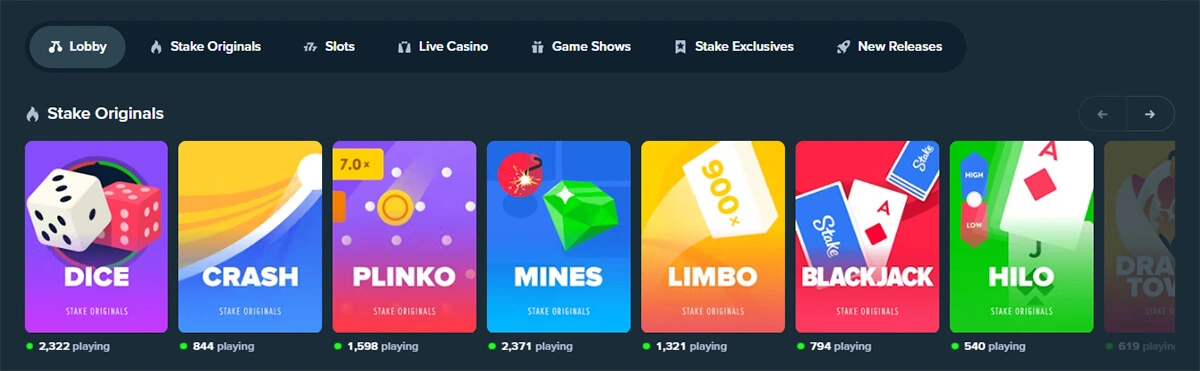 Stake Casino Games